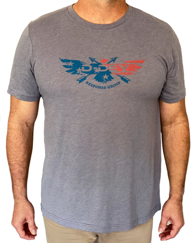 D-Dey Heather Storm Patriotic T- Shirt, Soft, Comfortable and Pre-Shrunk