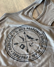 Load image into Gallery viewer, D-Dey Warm Gray Circle and Arrows Women&#39;s Tank Top, Soft, Comfortable and Pre-Shrunk